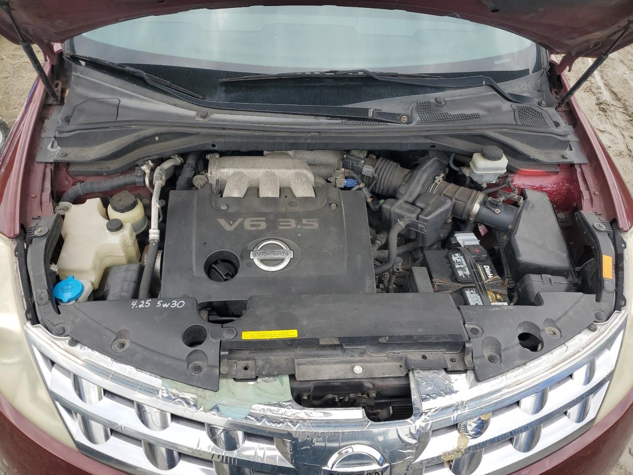 2005 Nissan Murano Sl VIN: JN8AZ08W15W413430 Lot: 52550105