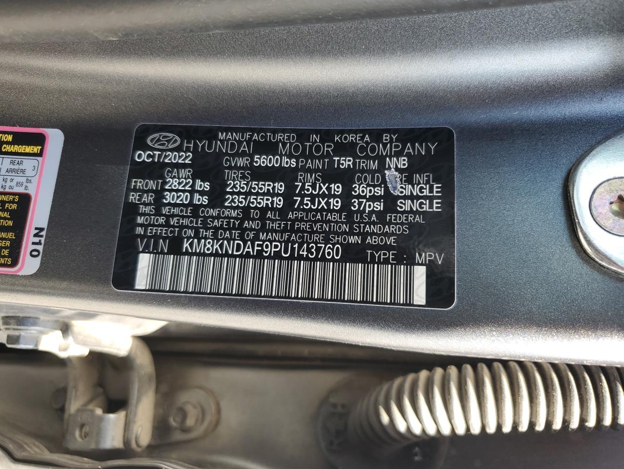 2023 Hyundai Ioniq 5 Sel VIN: KM8KNDAF9PU143760 Lot: 54993745