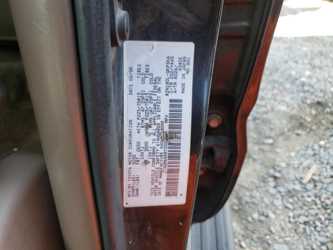1996 Toyota 4Runner VIN: JT3GM84R8T0005594 Lot: 51442925