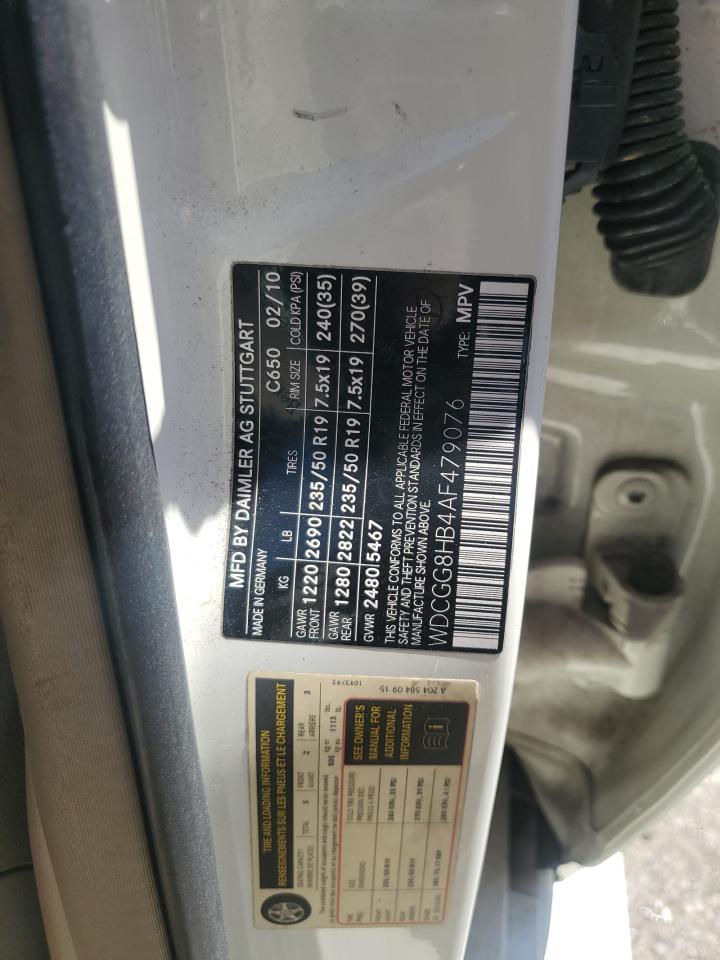 2010 Mercedes-Benz Glk 350 4Matic VIN: WDCGG8HB4AF479076 Lot: 53480195