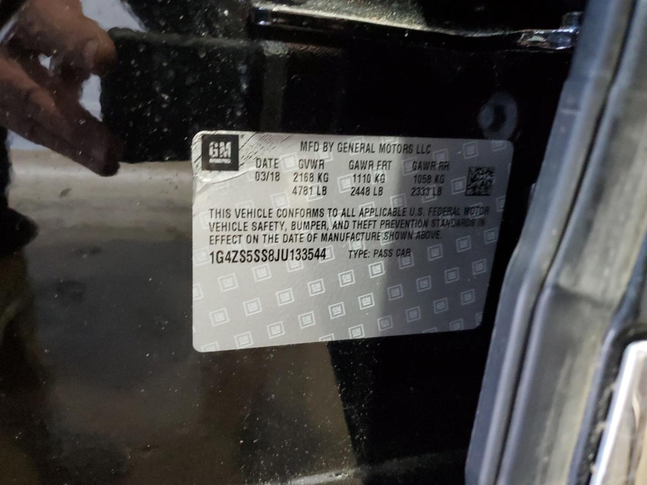 2018 Buick Lacrosse Premium VIN: 1G4ZS5SS8JU133544 Lot: 52675535