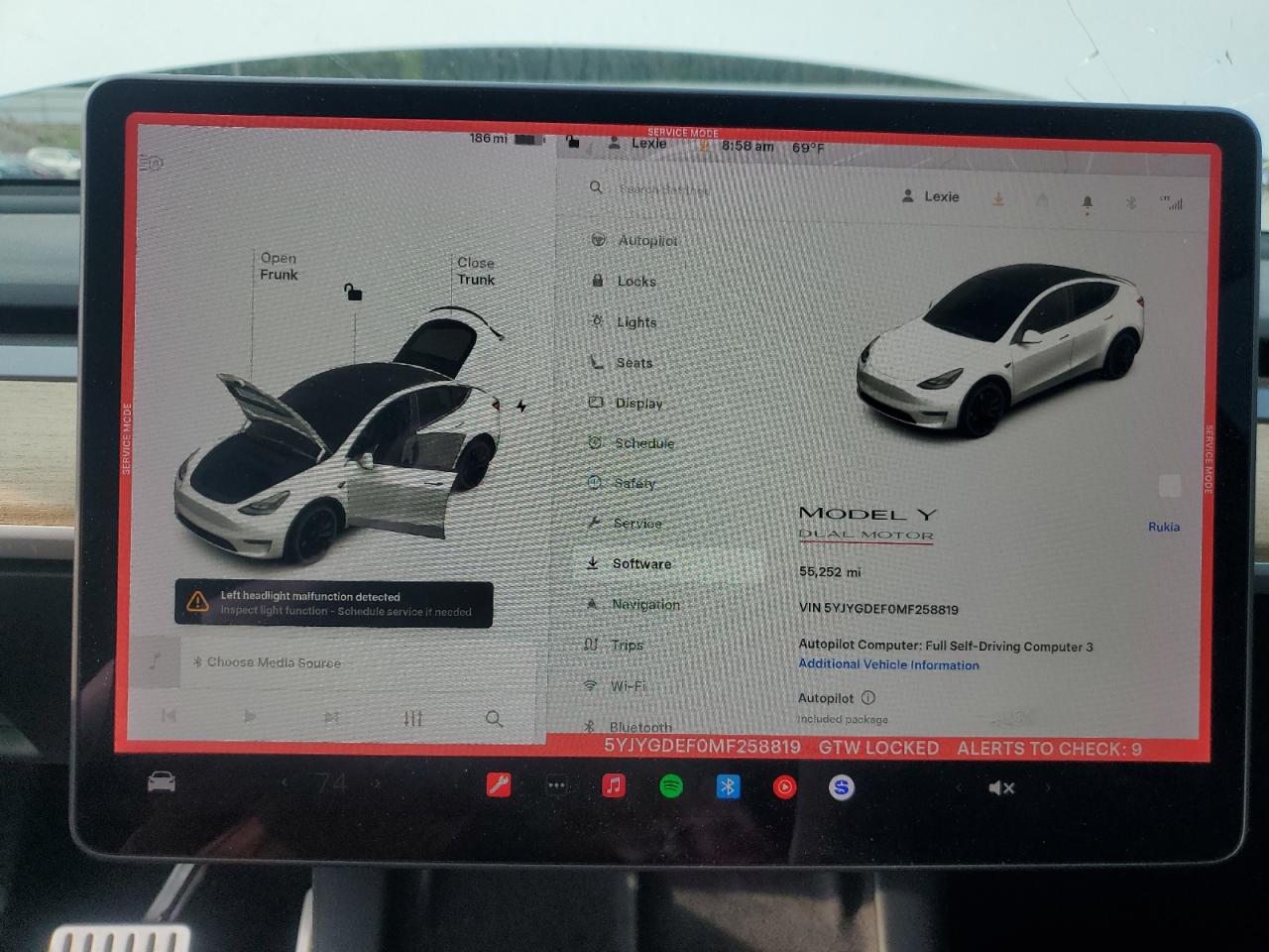 2021 Tesla Model Y VIN: 5YJYGDEF0MF258819 Lot: 53944085