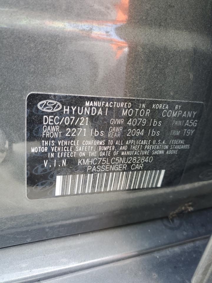 2022 Hyundai Ioniq Se VIN: KMHC75LC5NU282840 Lot: 53743165