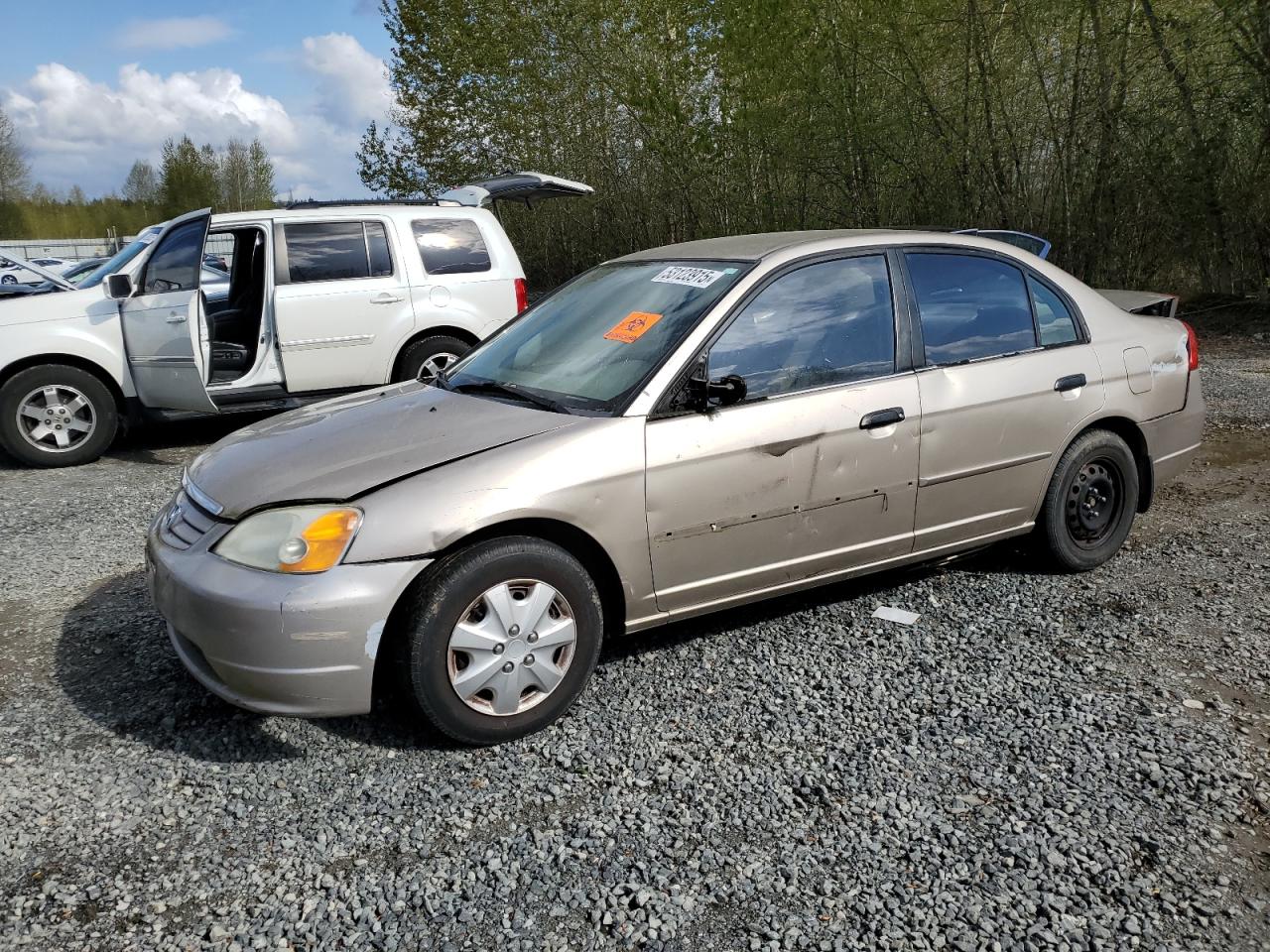 2001 Honda Civic Lx იყიდება Arlington-ში, WA - Rear End