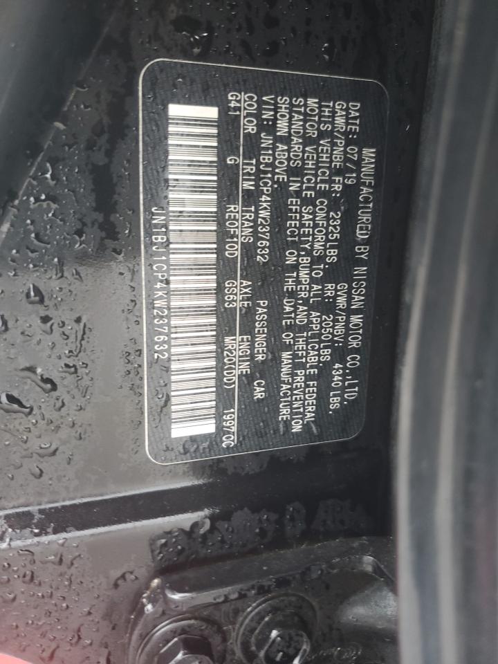 2019 Nissan Rogue Sport S VIN: JN1BJ1CP4KW237632 Lot: 51791825