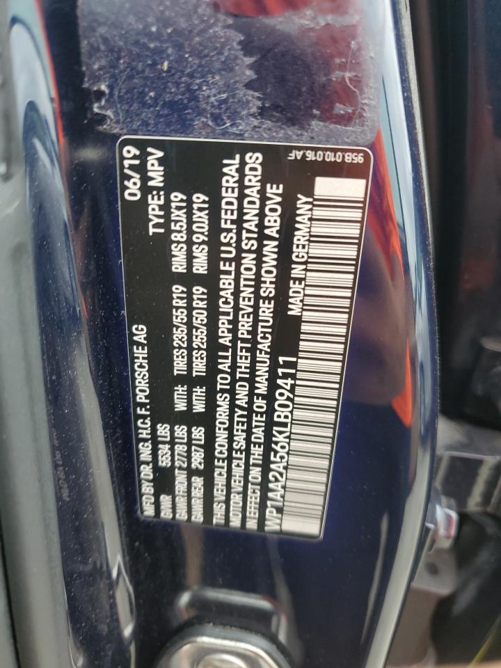 2019 Porsche Macan VIN: WP1AA2A56KLB09411 Lot: 53570515