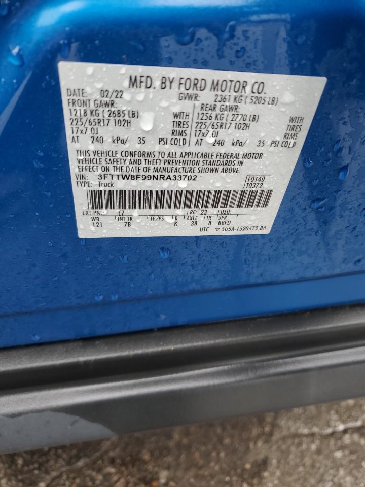 2022 Ford Maverick Xl VIN: 3FTTW8F99NRA33702 Lot: 51581785