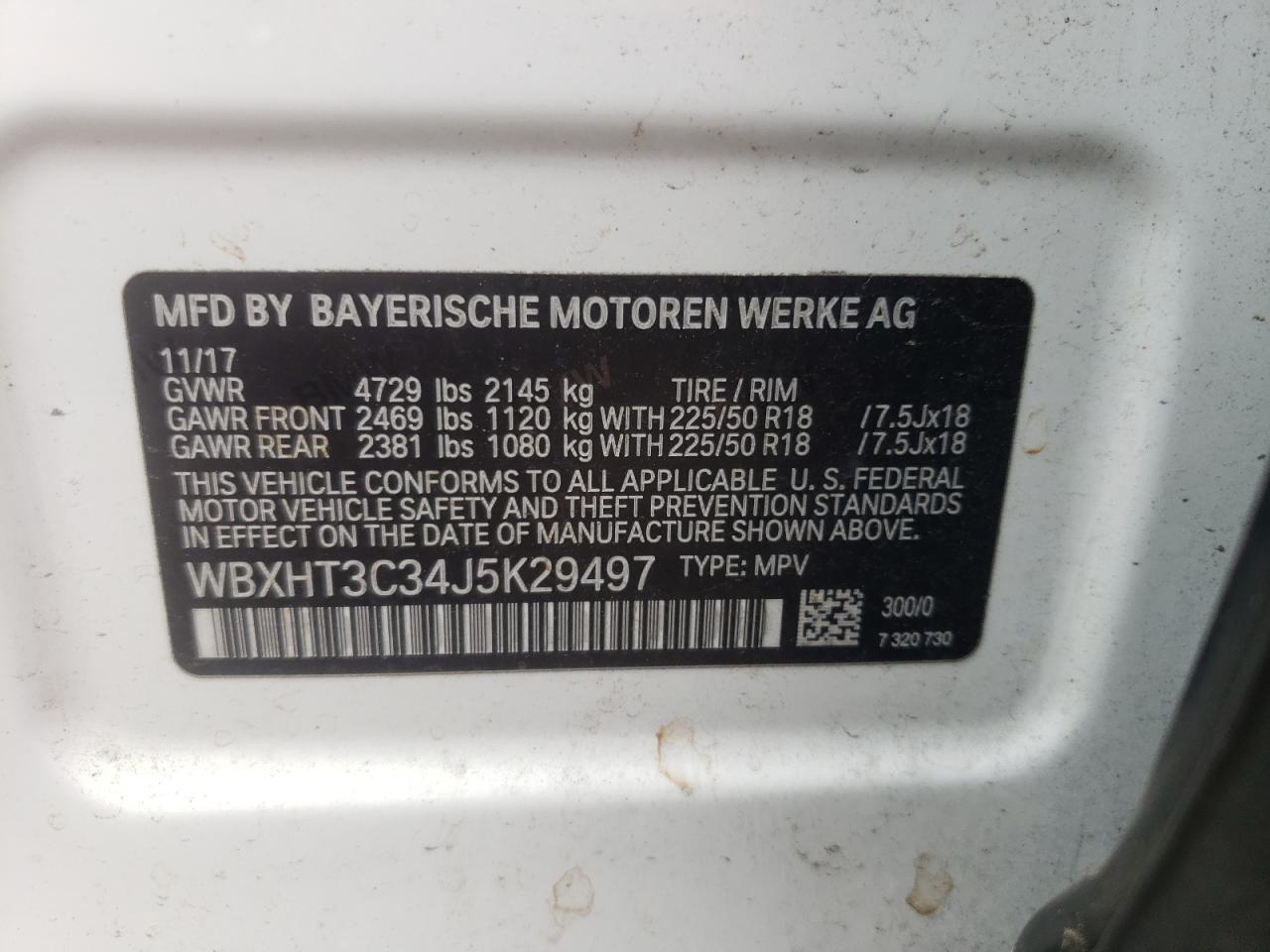 2018 BMW X1 xDrive28I VIN: WBXHT3C34J5K29497 Lot: 53518835