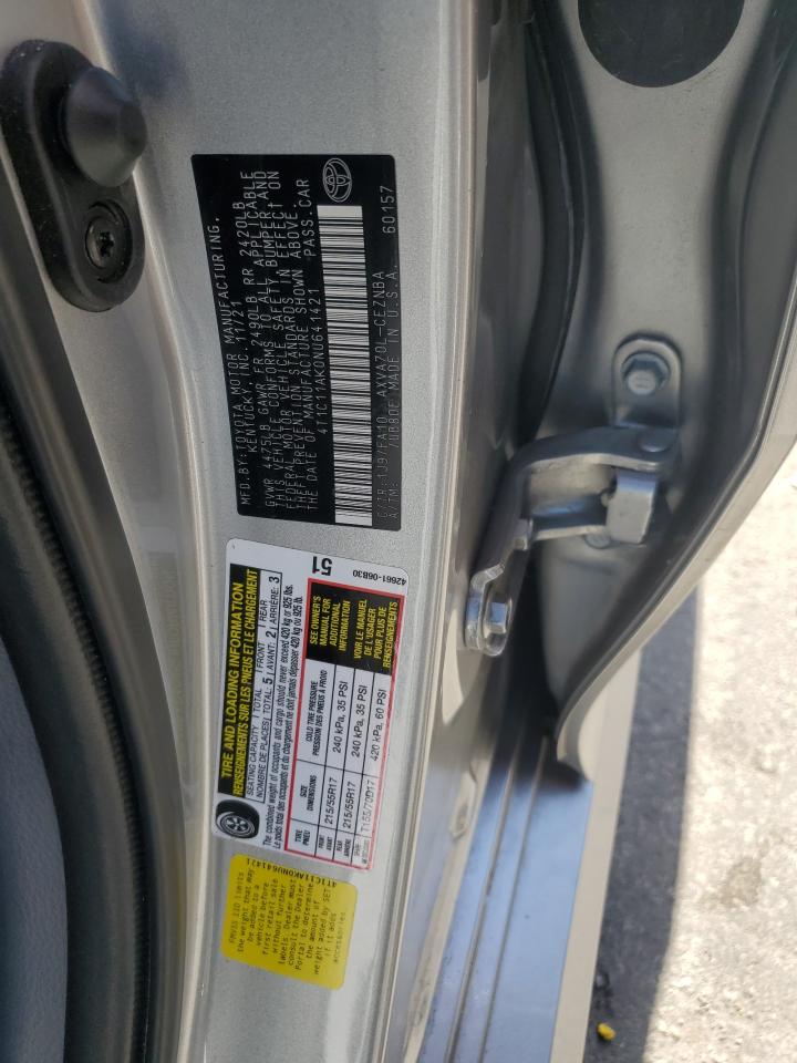 2022 Toyota Camry Le VIN: 4T1C11AK0NU641421 Lot: 55108735