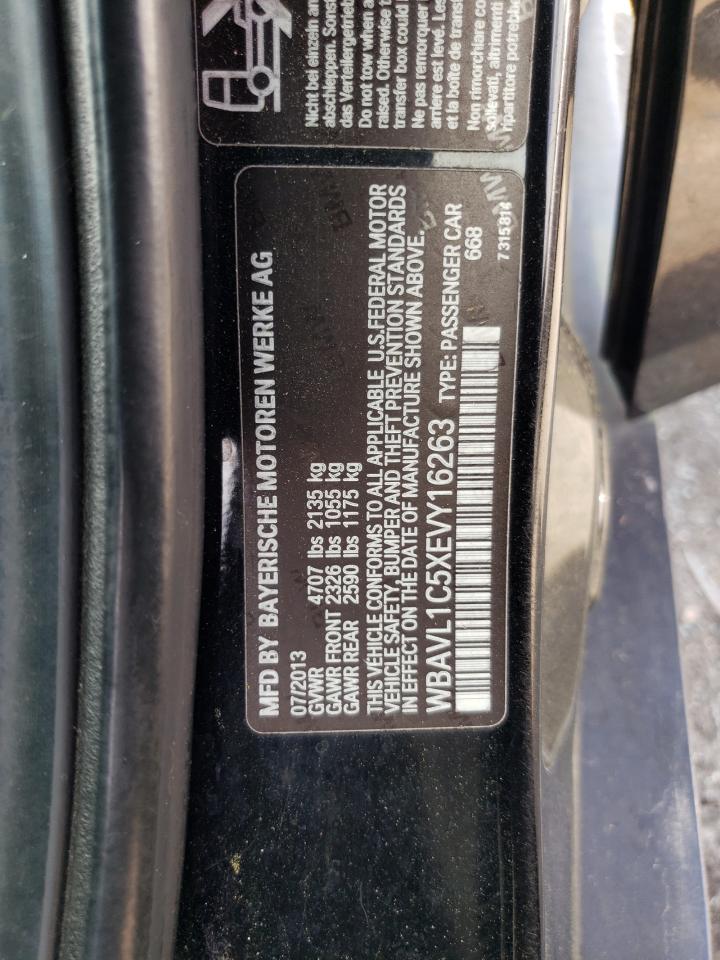 2014 BMW X1 xDrive28I VIN: WBAVL1C5XEVY16263 Lot: 52242225