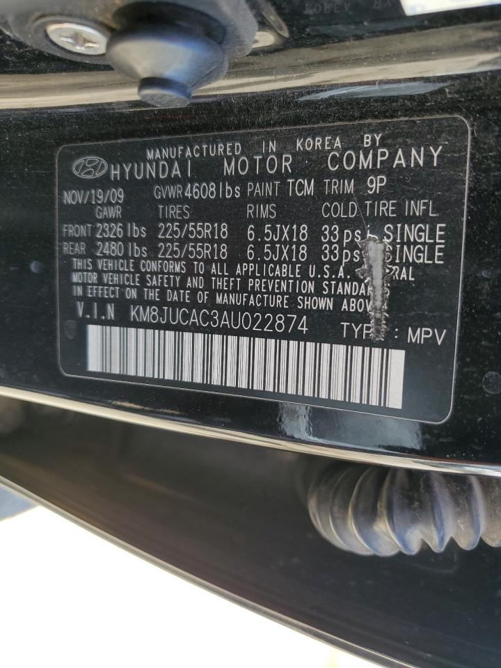 2010 Hyundai Tucson Gls VIN: KM8JUCAC3AU022874 Lot: 54868675