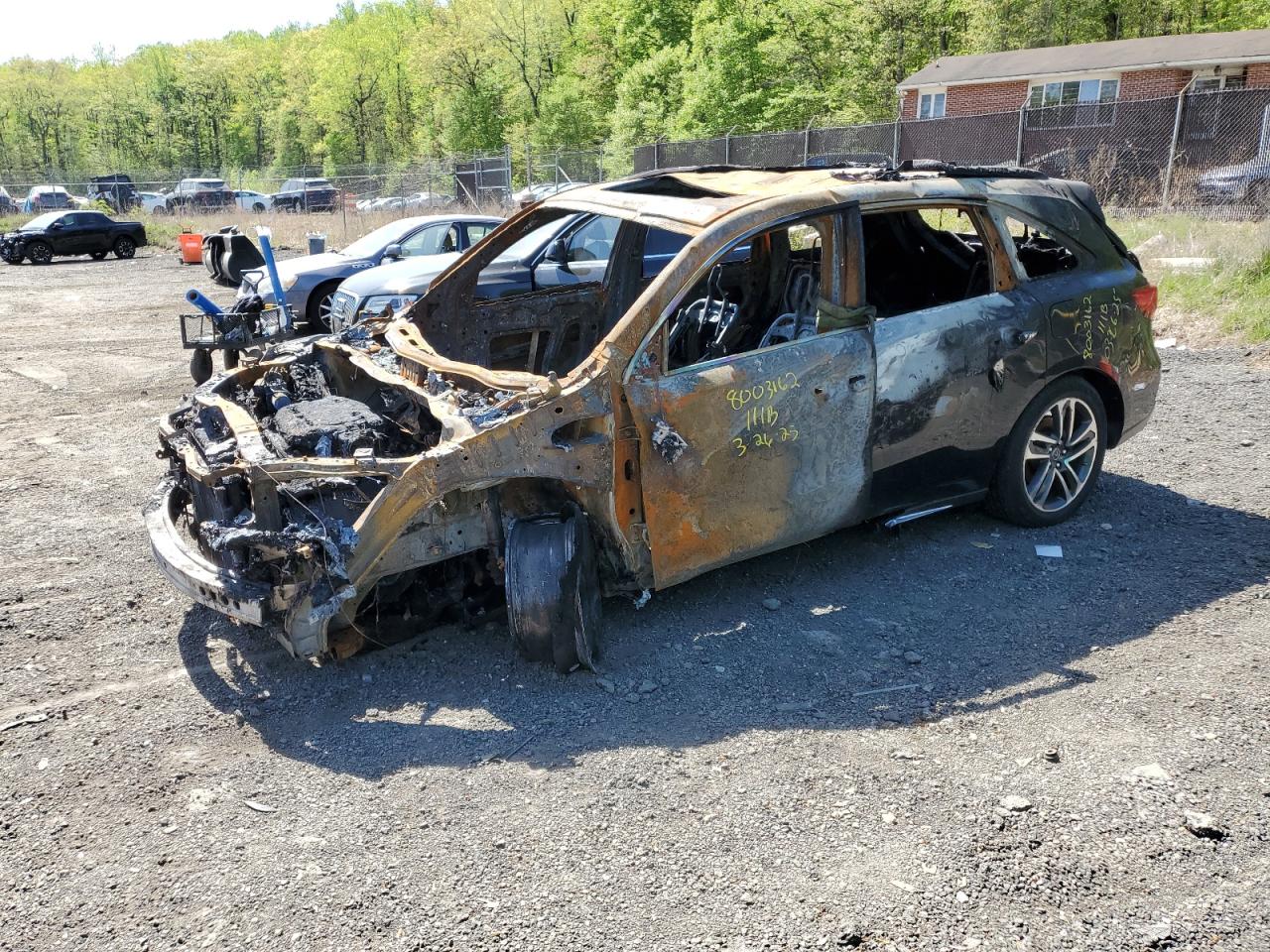 2017 Acura Mdx Advance na sprzedaż w Baltimore, MD - Burn