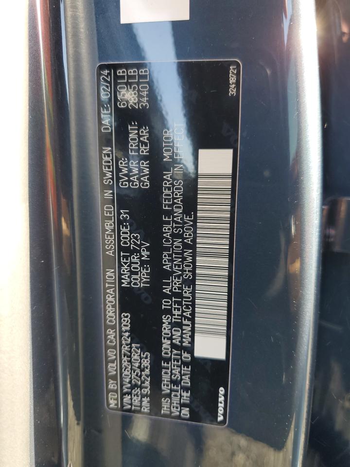2024 Volvo Xc90 Ultimate VIN: YV4062PF7R1241093 Lot: 53858945