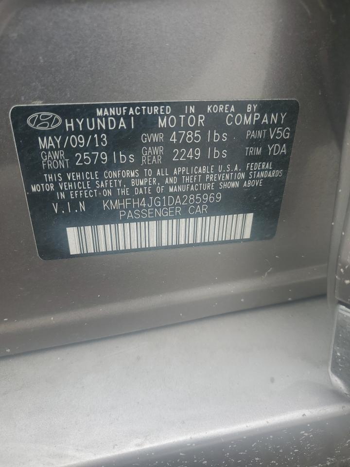 2013 Hyundai Azera Gls VIN: KMHFH4JG1DA285969 Lot: 51234205