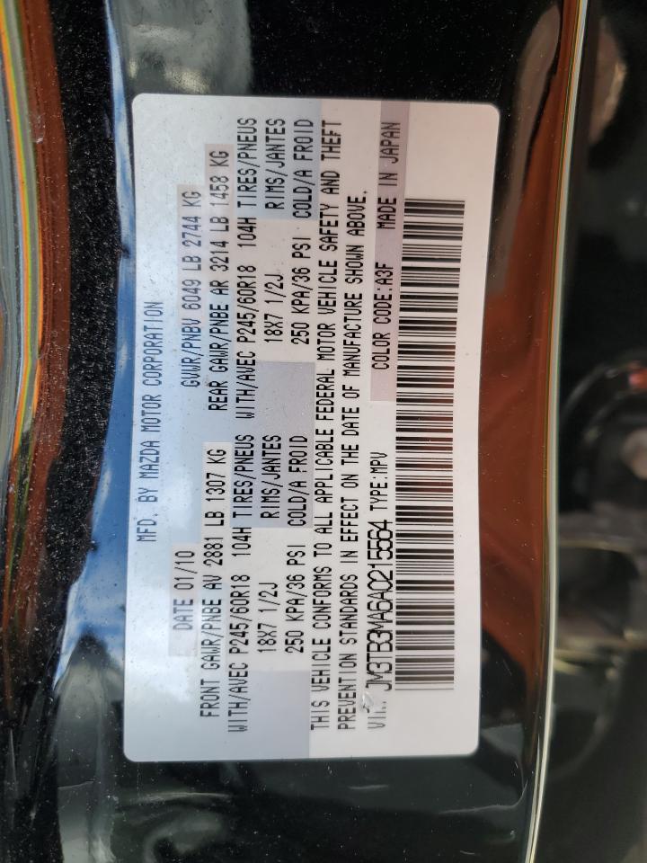 2010 Mazda Cx-9 VIN: JM3TB3MA6A0215564 Lot: 51415065