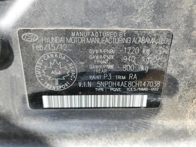 2012 HYUNDAI ELANTRA GLS