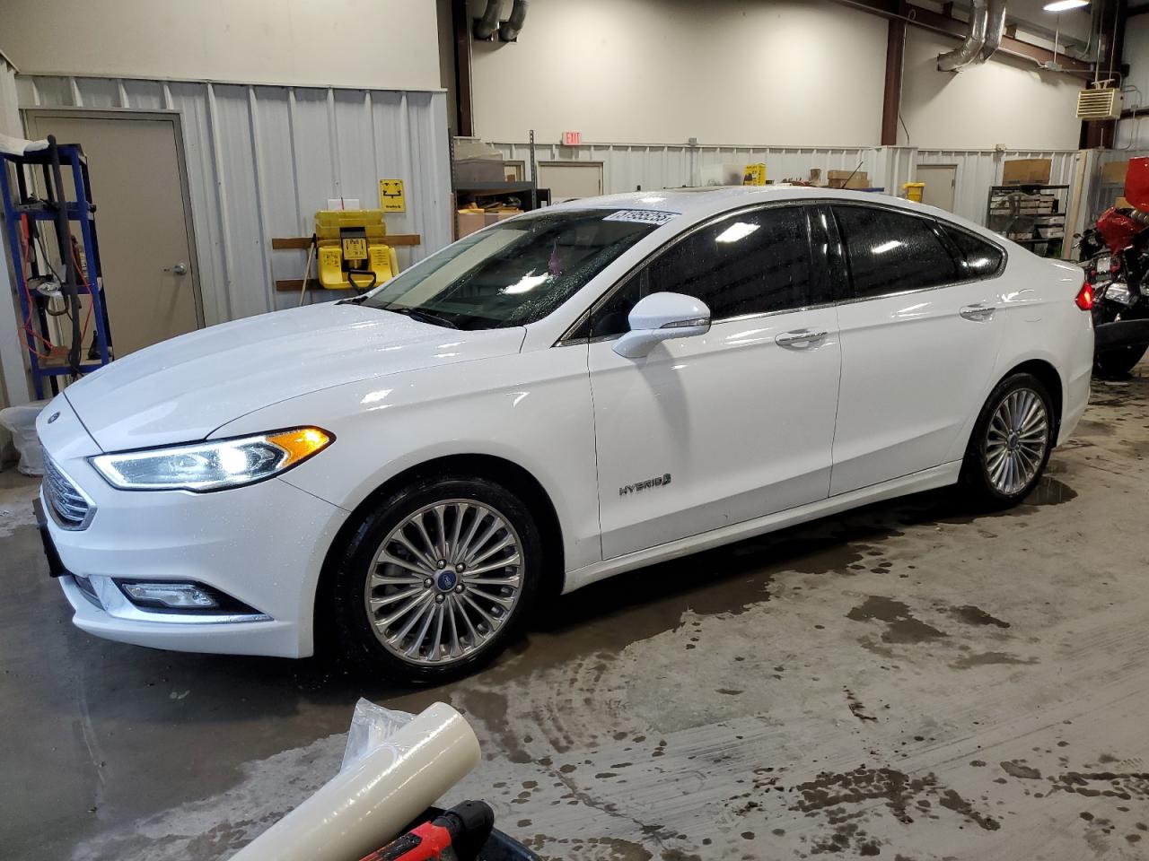 2017 Ford Fusion Titanium Hev იყიდება Earlington-ში, KY - Hail