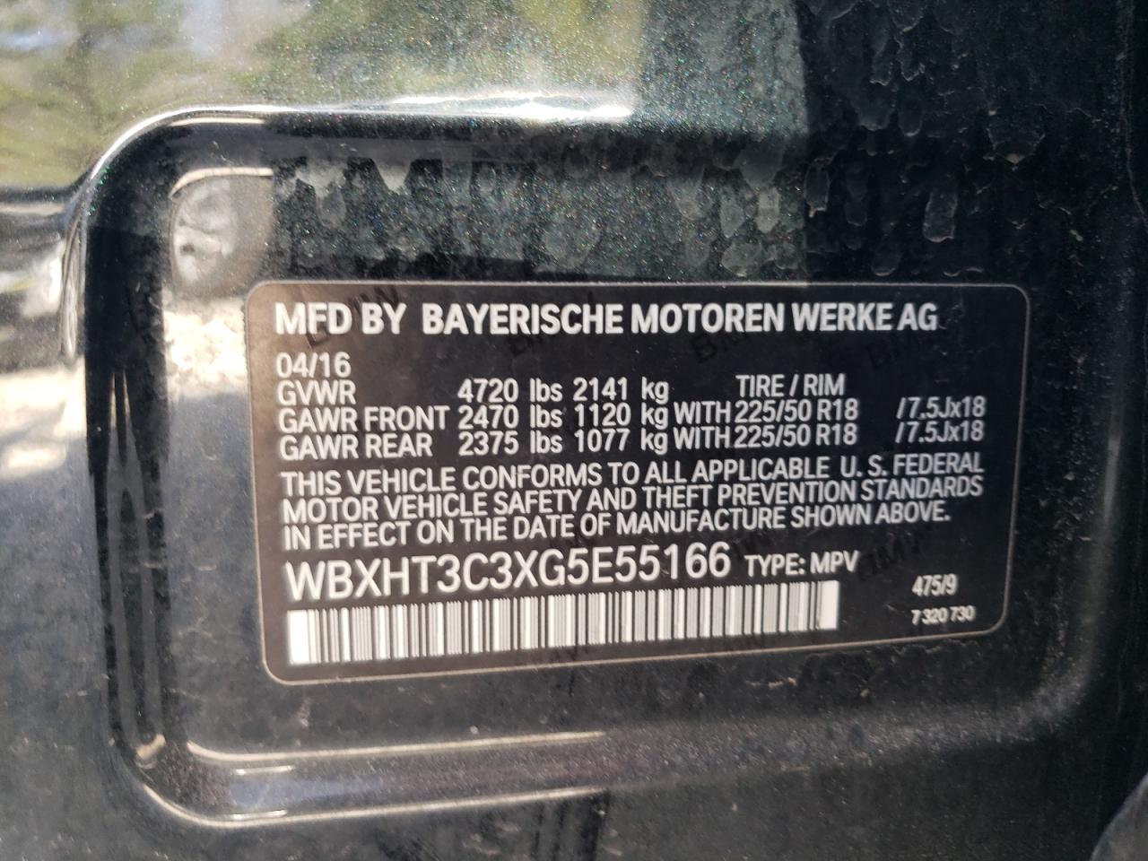 2016 BMW X1 xDrive28I VIN: WBXHT3C3XG5E55166 Lot: 54397605