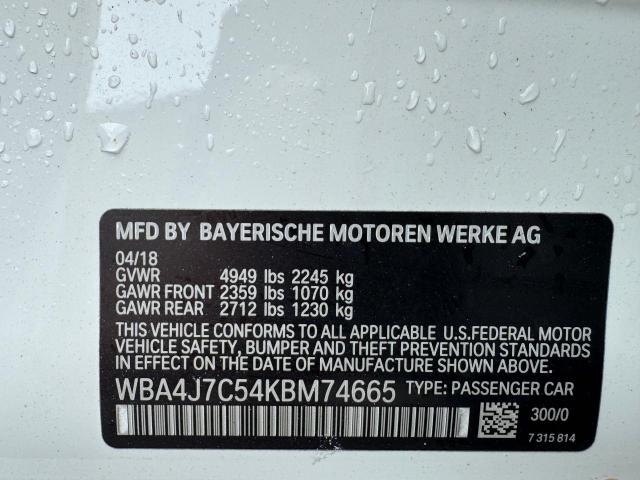2019 BMW 440XI GRAN COUPE