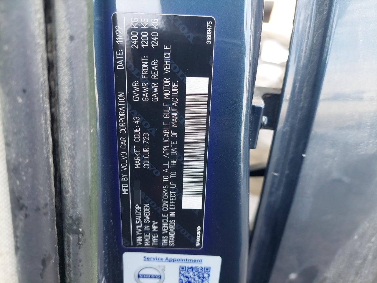 YV1L5AUZ3P1290505 - 2023 Volvo XC60 - #undefined