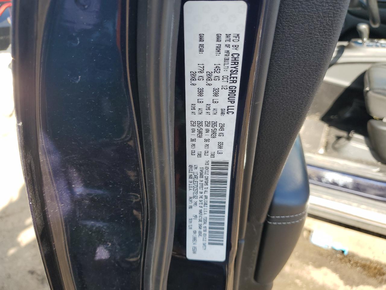 2013 Dodge Durango Citadel VIN: 1C4RDJEG7DC572162 Lot: 51849475