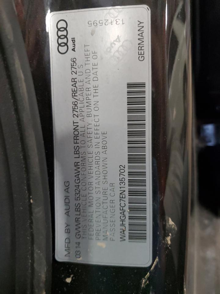 2014 Audi A6 Prestige VIN: WAUHGAFC7EN135702 Lot: 53114545