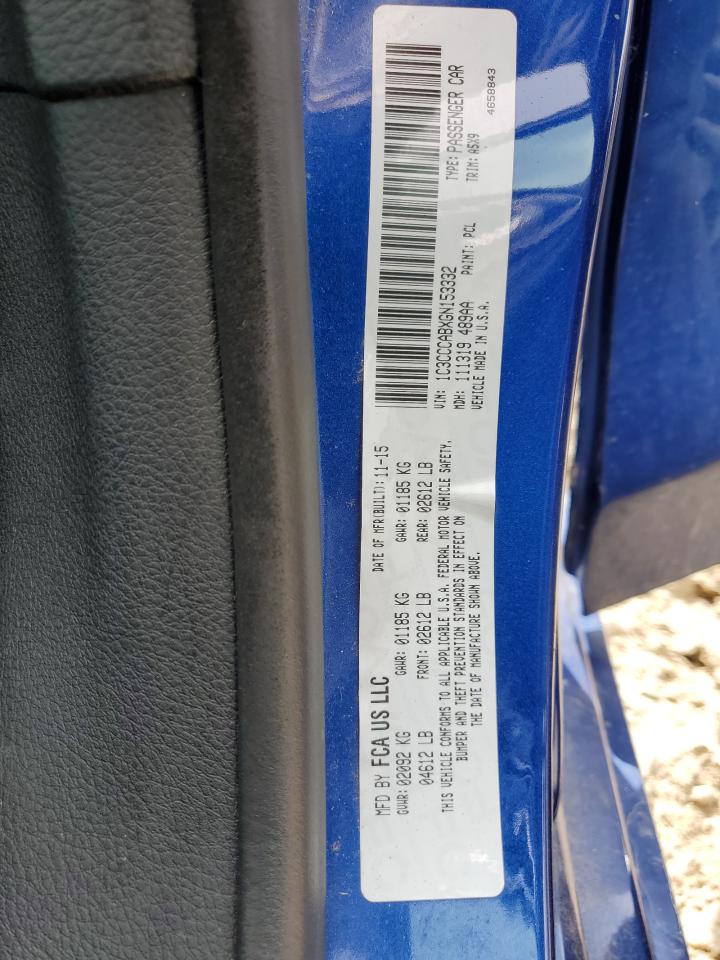 2016 Chrysler 200 Limited VIN: 1C3CCCABXGN153332 Lot: 85283475