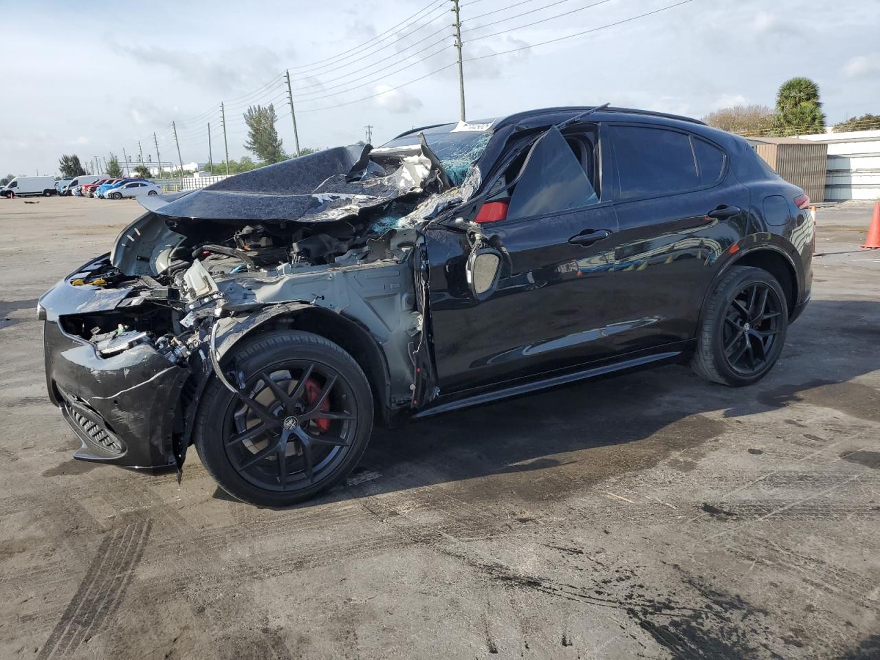 2021 Alfa Romeo Stelvio Ti на продаже в Miami, FL - Front End