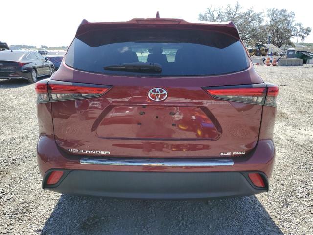  TOYOTA HIGHLANDER 2021 Czerwony