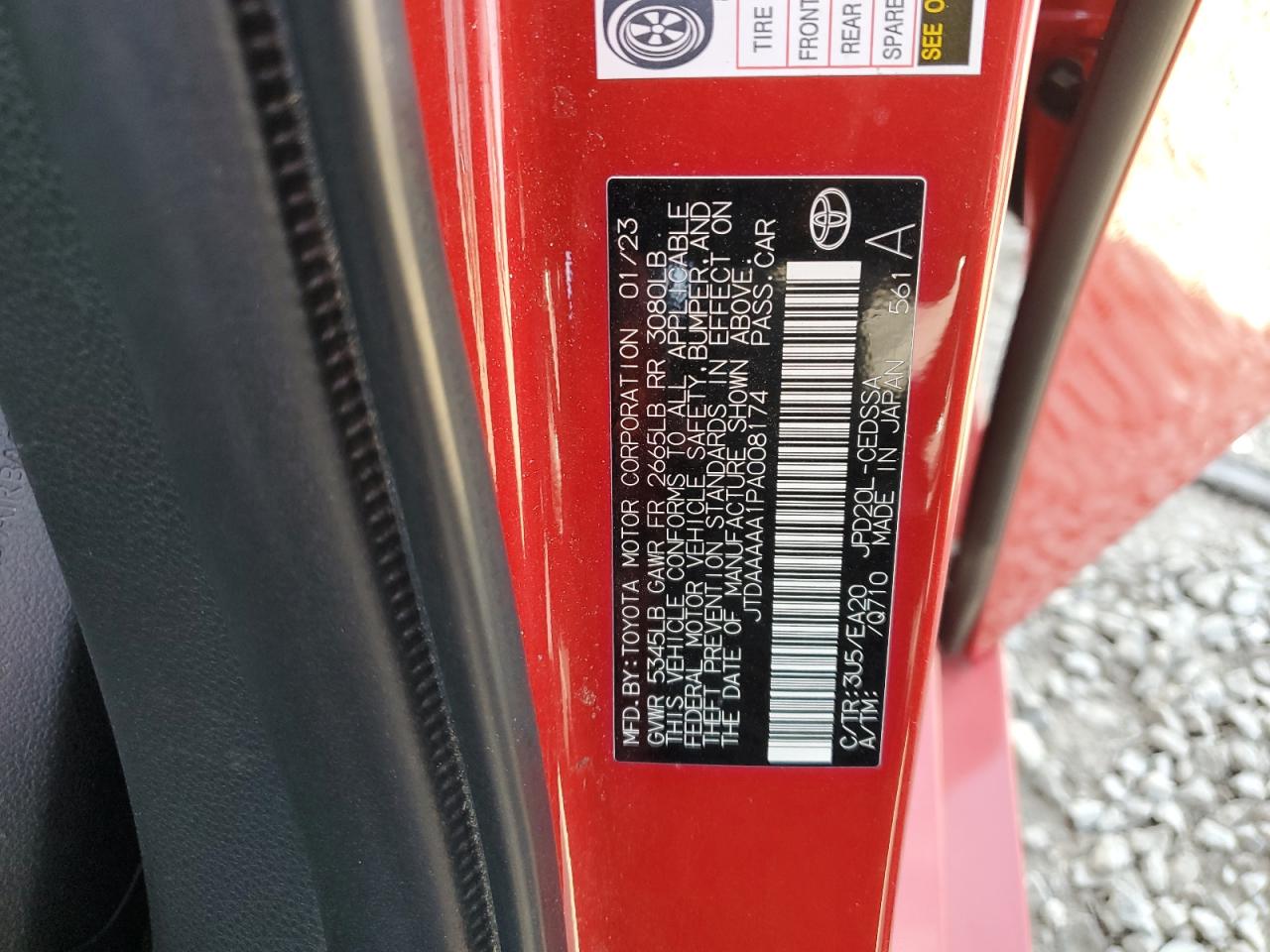 2023 Toyota Mirai Xle VIN: JTDAAAAA1PA008174 Lot: 53924425
