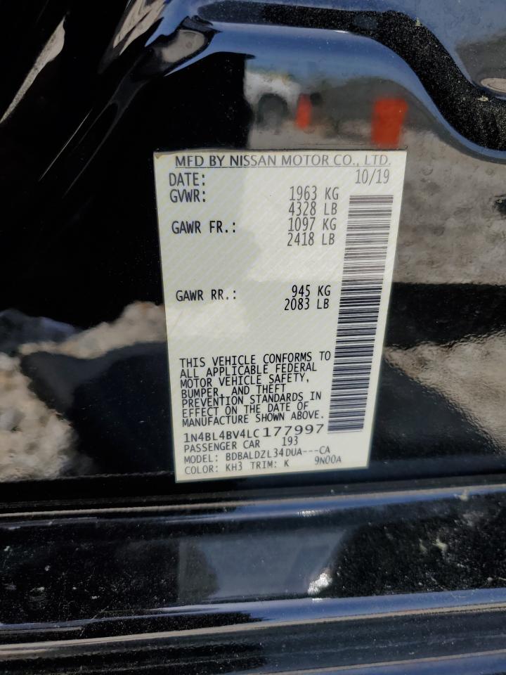 2020 Nissan Altima S VIN: 1N4BL4BV4LC177997 Lot: 53562975
