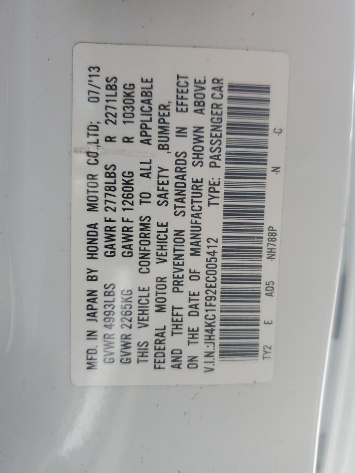 2014 Acura Rlx Advance VIN: JH4KC1F92EC005412 Lot: 54162665