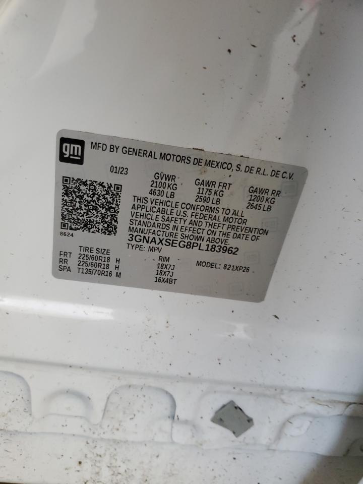 2023 Chevrolet Equinox Ls VIN: 3GNAXSEG8PL183962 Lot: 54631455