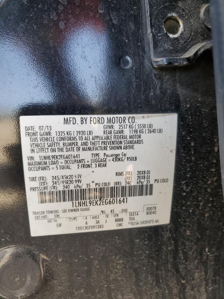 2014 Lincoln Mks VIN: 1LNHL9EK2EG601641 Lot: 54657745