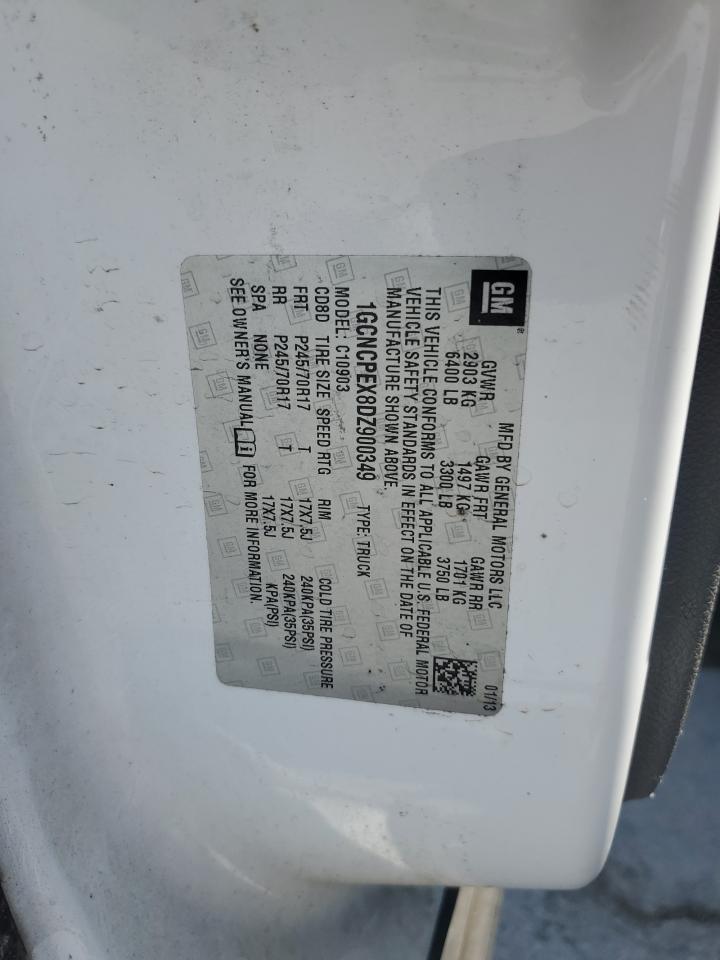 2013 Chevrolet Silverado C1500 VIN: 1GCNCPEX8DZ900349 Lot: 53094345