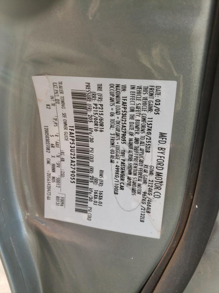 2005 Ford Taurus Se VIN: 1FAFP53U25A279055 Lot: 51330635