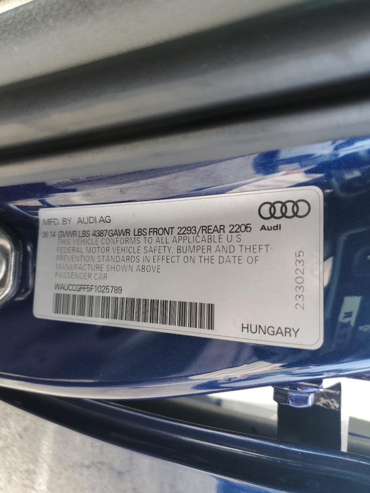 2015 Audi A3 Premium Plus VIN: WAUCCGFF5F1025789 Lot: 51186495
