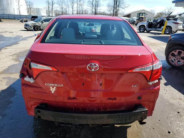  TOYOTA COROLLA 2016 Красный