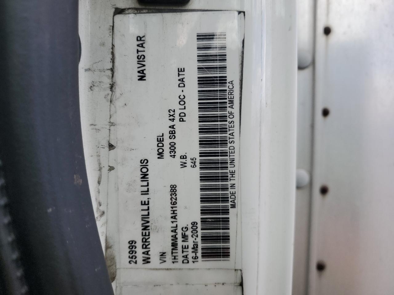 2010 International 4000 4300 VIN: 1HTMMAAL1AH162388 Lot: 53249585