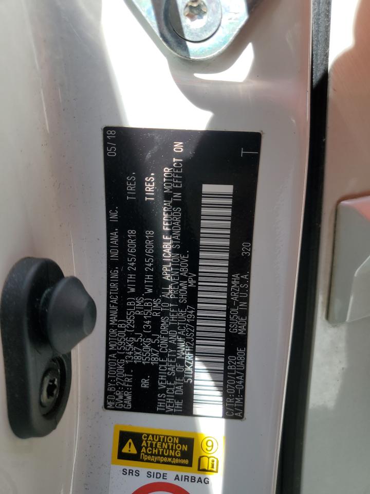 2018 Toyota Highlander Se VIN: 5TDKZRFH2JS271947 Lot: 53381585
