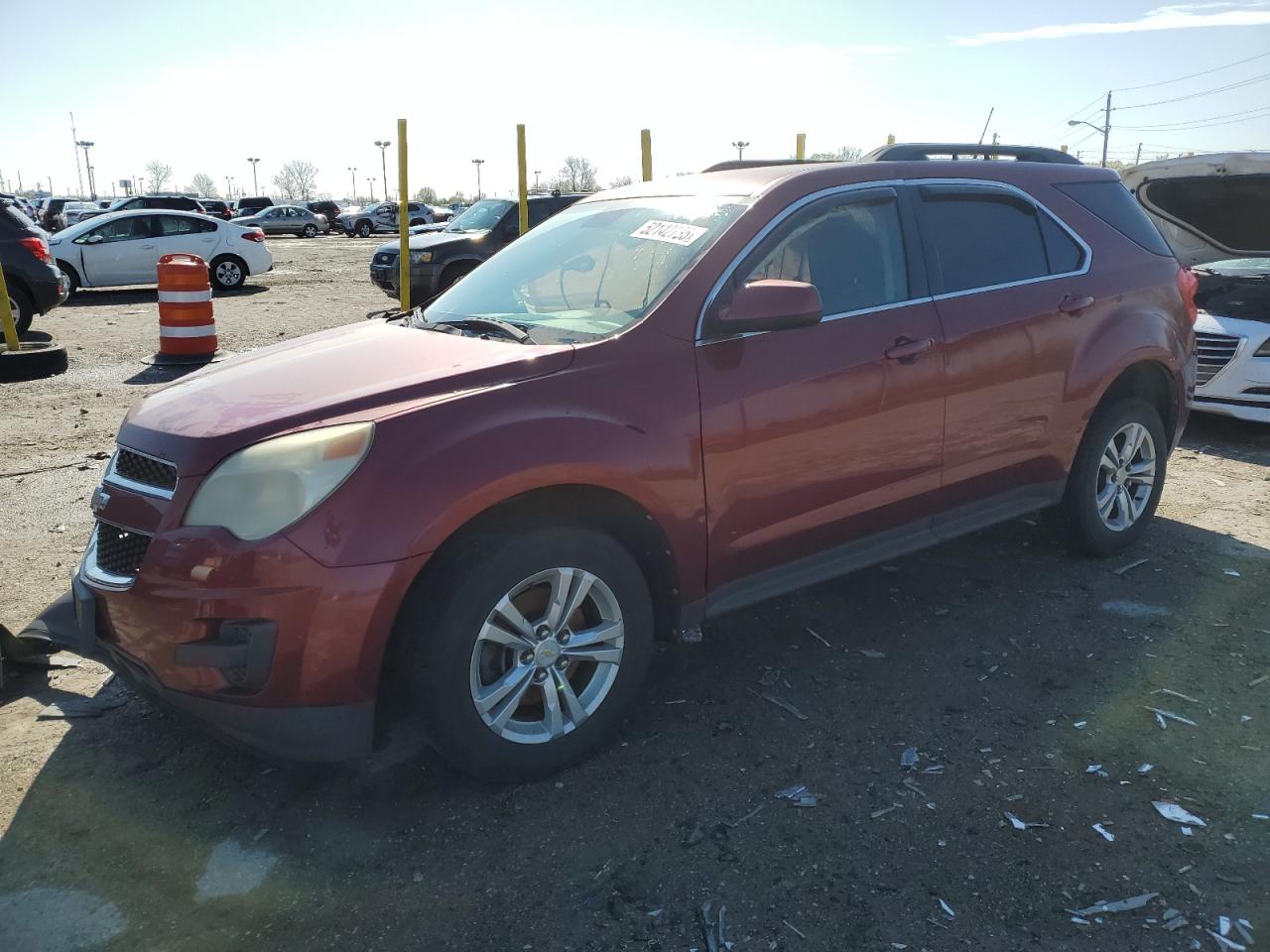 2012 Chevrolet Equinox Lt на продаже в Indianapolis, IN - Front End
