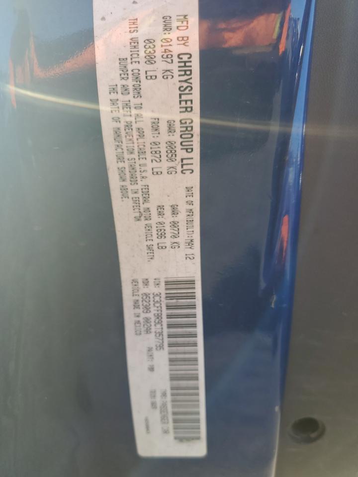 2012 Fiat 500 Sport VIN: 3C3CFFBR9CT357795 Lot: 54839455