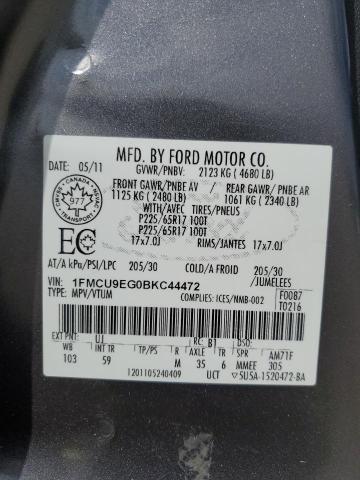 2011 FORD ESCAPE LIMITED