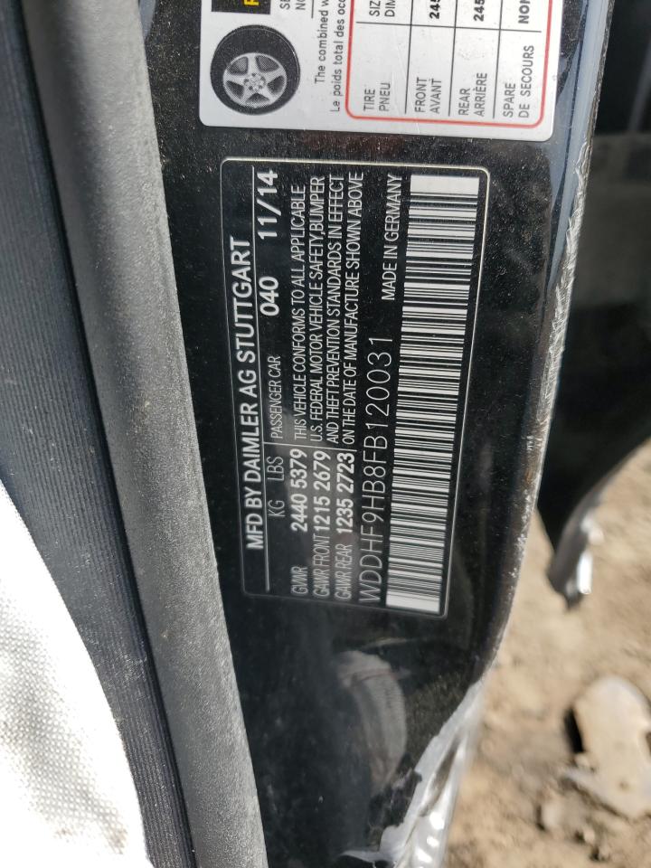 2015 Mercedes-Benz E 250 Bluetec VIN: WDDHF9HB8FB120031 Lot: 52897735