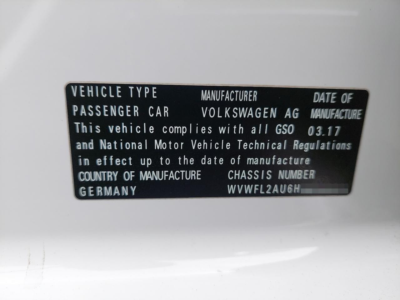 WVWFL2AU6HW345573 - 2017 Volkswagen Golf - #undefined