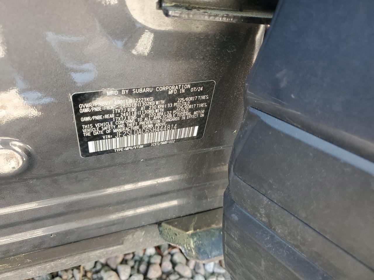 2025 Subaru Forester VIN: JF2SLDAC6SH444814 Lot: 53797765