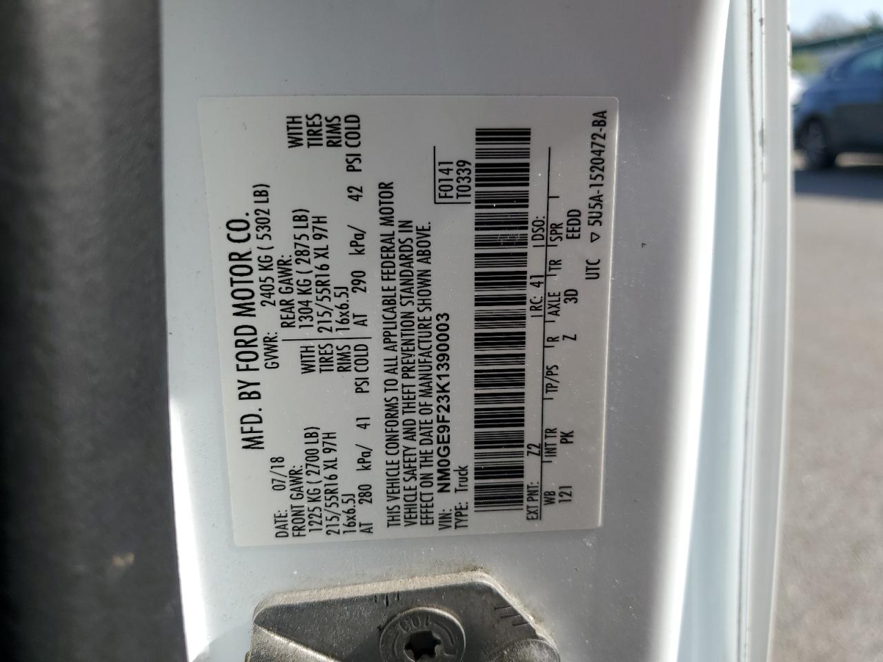 2019 Ford Transit Connect Xlt VIN: NM0GE9F23K1390003 Lot: 55032795