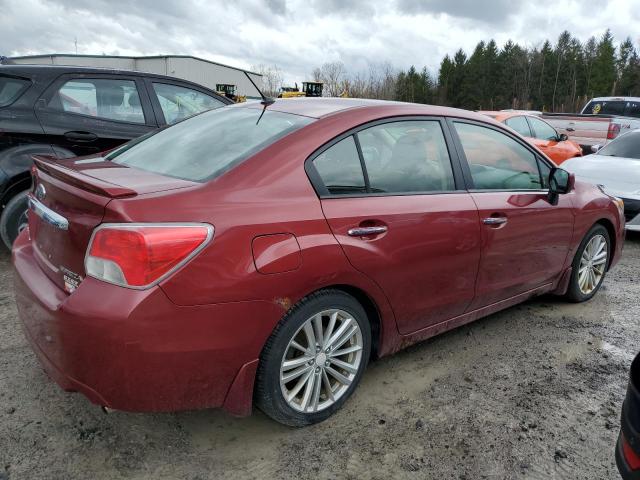 Sedans SUBARU IMPREZA 2013 Czerwony