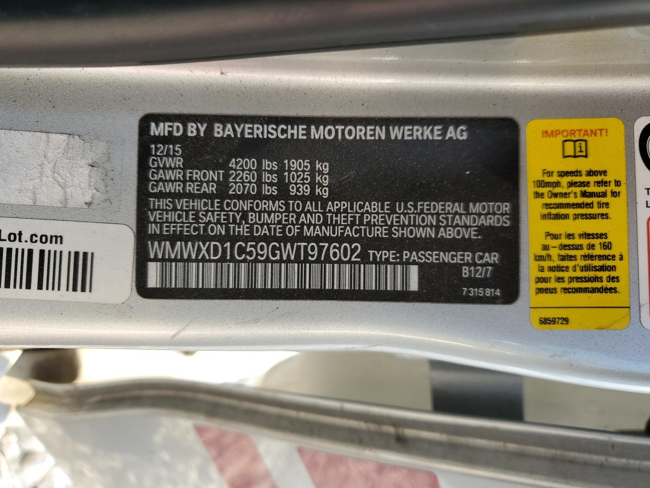 wmwxd1c59gwt97602 WMWXD1C59GWT97602 2016 Mini Cooper Countryman Jcw