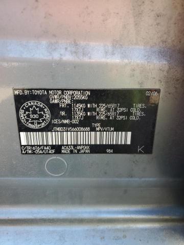2006 TOYOTA RAV4 LIMITED